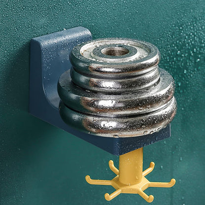 4605 360 Degree Rotating Self Adhesive Plastic Wall Hook Hanger Multifunctional Hanger With 6 Heavy Duty Claw Hooks - Zidbik