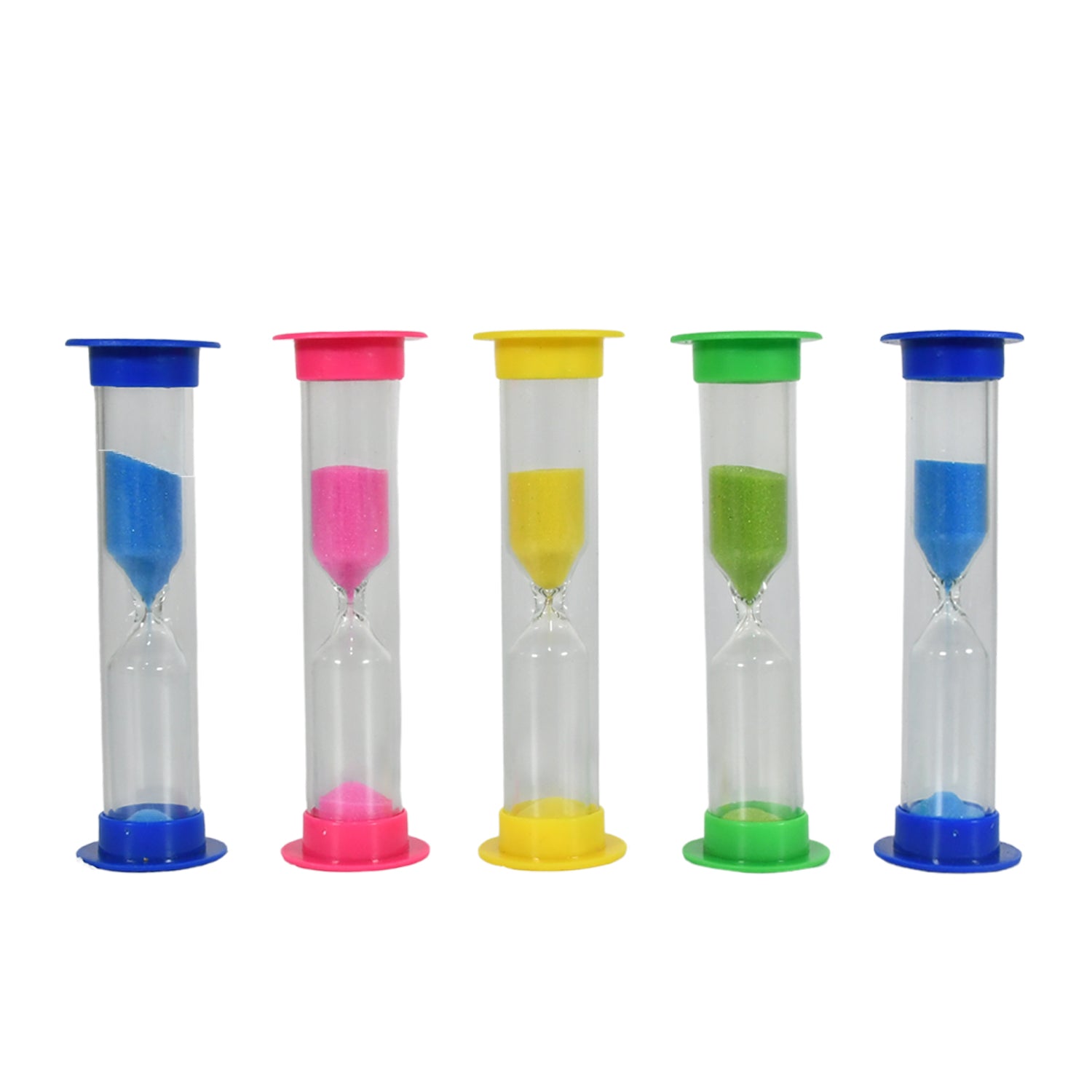 8756 Sand Timer Plastic Hourglass Sand Glass Toy Sand Clock For Kitchen Office School And Brushing Teeth For Bathroom Timer Clock Children Hourglass Sand Glass Toothbrush Household Sand Clock (3 Min Approx  5 Pc) - Zidbik