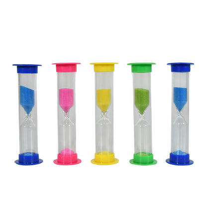 8756 Sand Timer Plastic Hourglass Sand Glass Toy Sand Clock For Kitchen Office School And Brushing Teeth For Bathroom Timer Clock Children Hourglass Sand Glass Toothbrush Household Sand Clock (3 Min Approx  5 Pc) - Zidbik