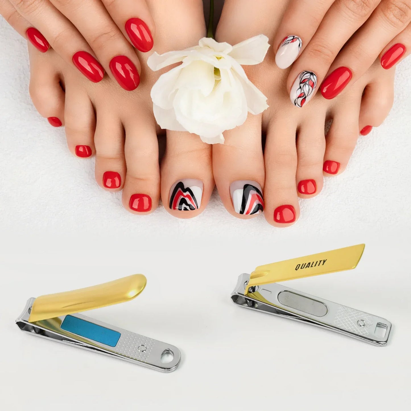 Stainless Steel Folding Portable Large Nail Clippers With Nail File (1 Pc) - Zidbik