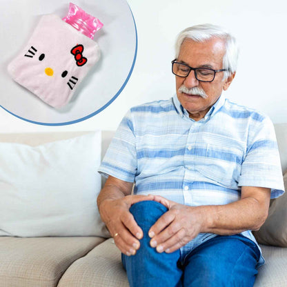 Hello Kitty Hot Water Bag 6526 - White Cover for Pain Relief Neck, Shoulder, Hand, Feet & Menstrual Cramps