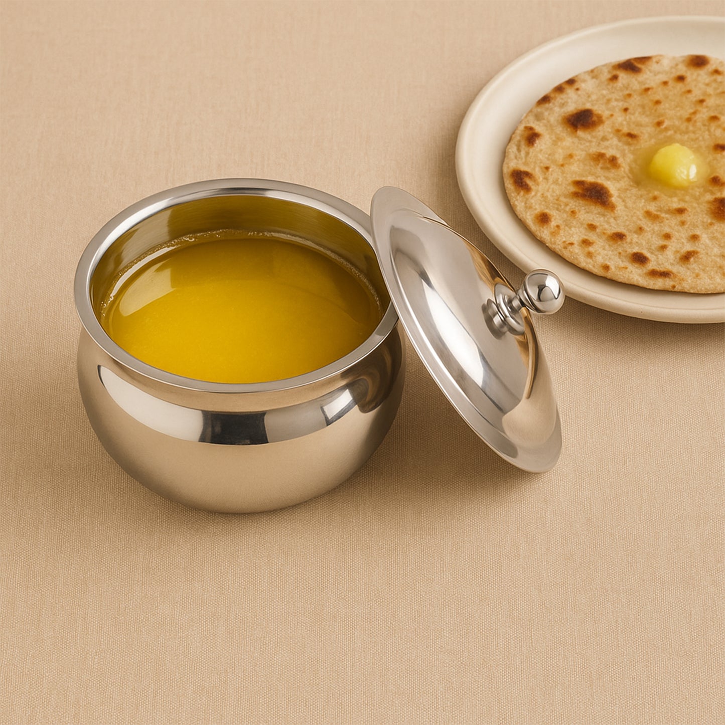 Premium Stainless Steel Ghee Pot - Zidbik