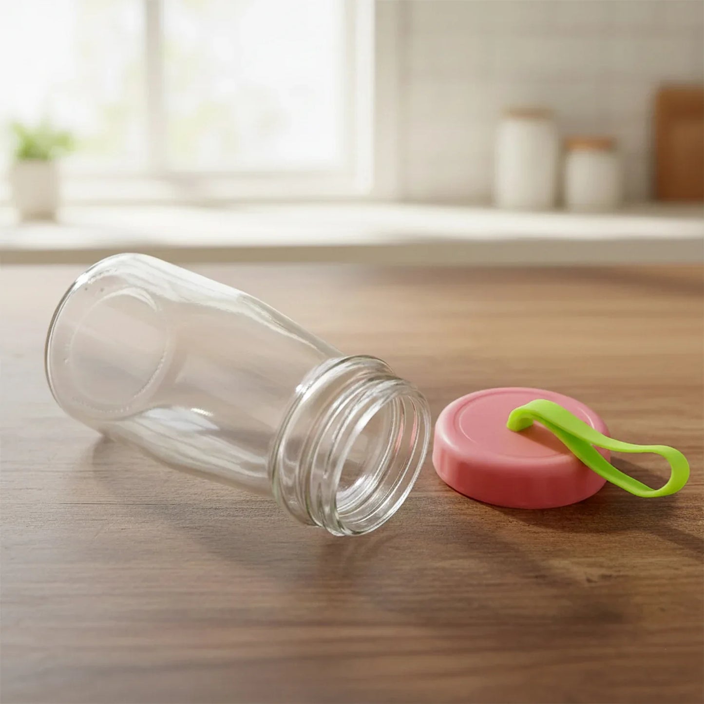 Premium Glass Bottle With Leak-proof Lid 300 Ml - Zidbik