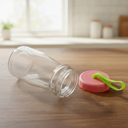 Premium Glass Bottle With Leak-proof Lid 300 Ml - Zidbik