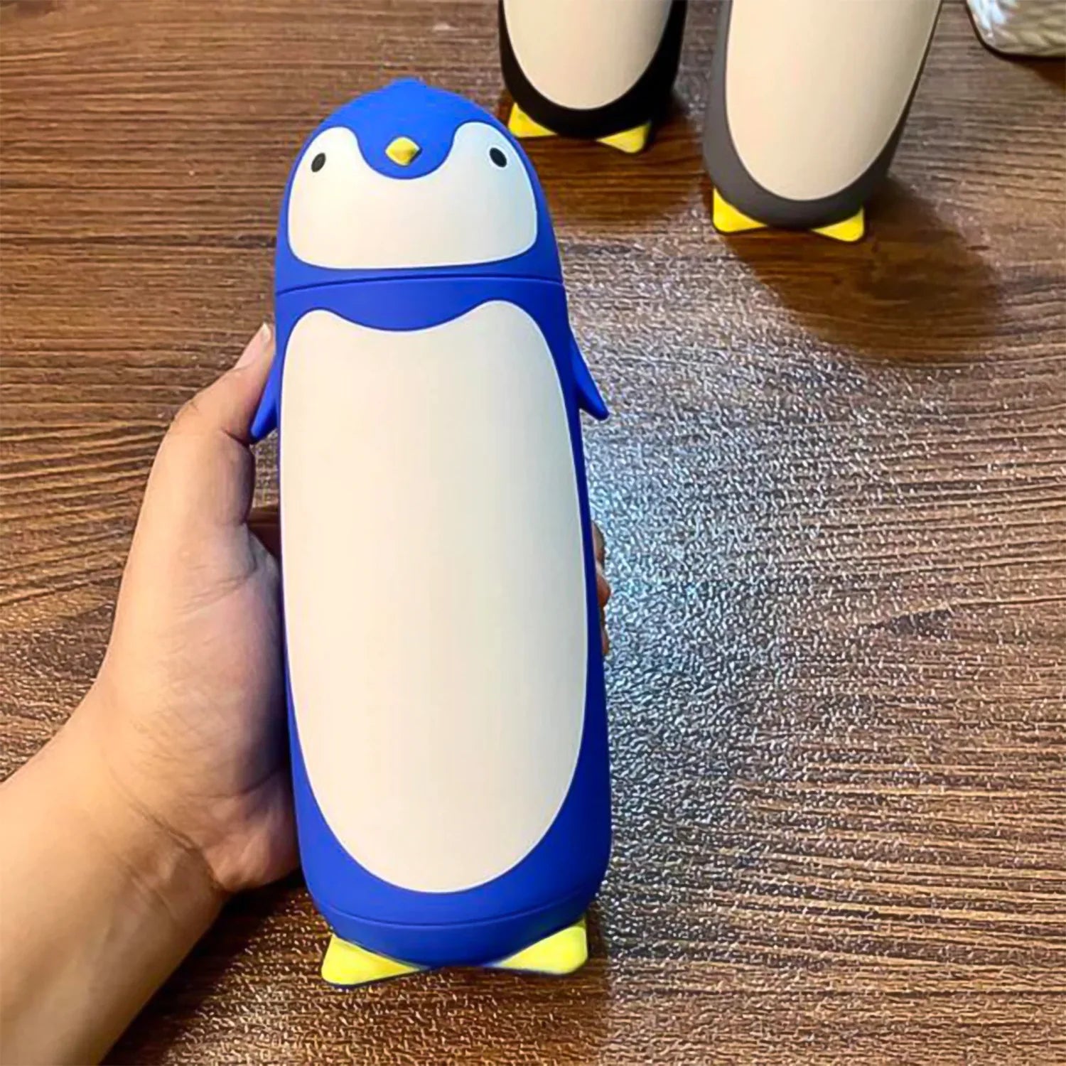 Penguin Water Bottle Penguin Cartoon Water Bottle Funny Travel Mug Insulated Inner Glass Vacuum Water Bottle - Zidbik