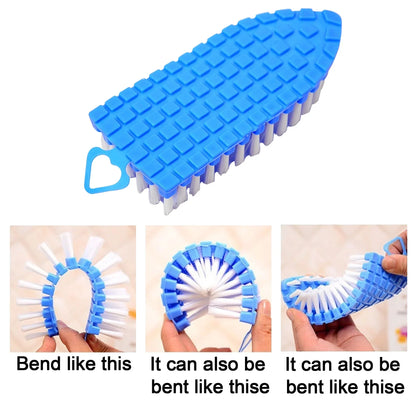 Flexible Plastic Cleaning Brush For Home Kitchen And Bathroom - Zidbik