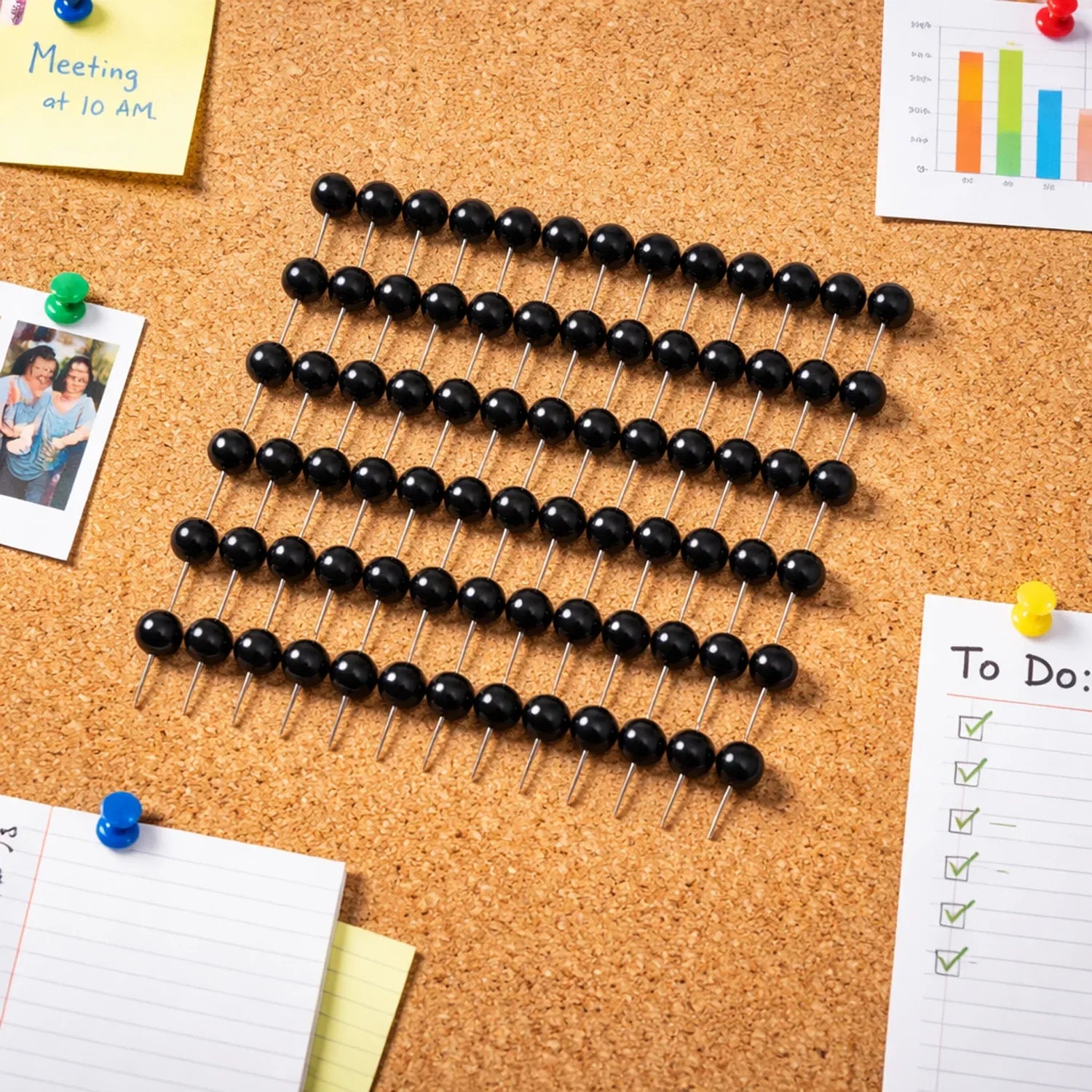 Round Head Push Pins (80 Pc Set) - Zidbik