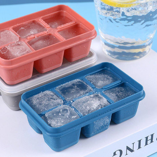 4741 6 Grid Silicone Ice Tray Used In All Kinds Of Places Like Household Kitchens For Making Ice From Water And Various Things And All. - Zidbik