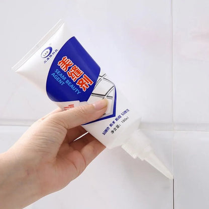 17747 Waterproof Tile Gap Crack Grout Filler Water-resistant Silicone Sealant For Diy Home Sink Gaps Tiles Gaps Grouts Repair Filler Tube For Home Office Bathroom Toilets Kitchen (180 Ml) - Zidbik
