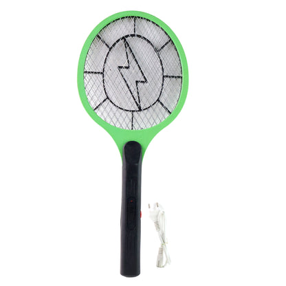 Green Rechargeable Electric Mosquito Killer Racket With Cable - Zidbik