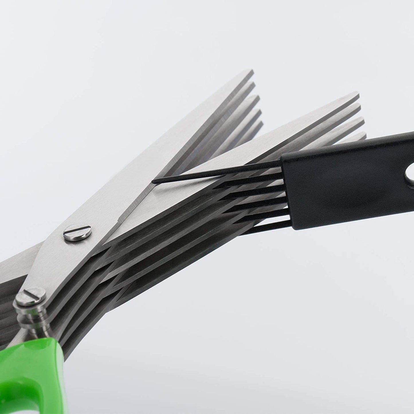 1563 Multifunction Vegetable Stainless Steel Herbs Scissor With 5 Blades - Zidbik