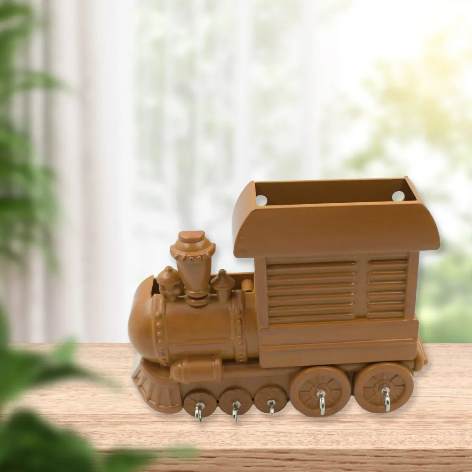 1653 Plastic Train Engine Design Plastic Key Holder Mount Decorative Keys Organizer Key Holder Key Stand Key Holder For Home Office Antique Key Holder (1 Pc) - Zidbik