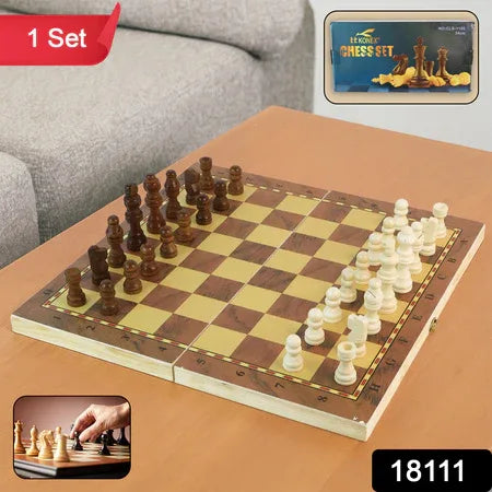 Foldable Wooden Chess Board Set (30 30 Cm 1 Set) - Zidbik