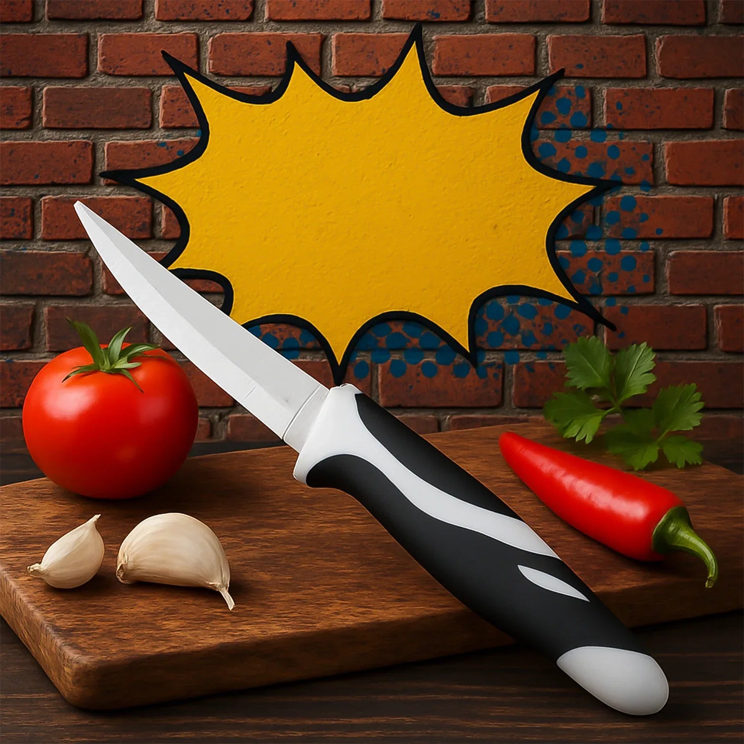 Ritu Sharp Stainless Steel Blade Zebra Kitchen Knife - Zidbik