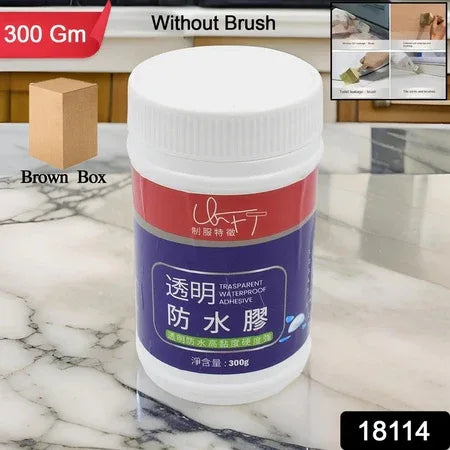 Transparent Waterproof Glue 300g Without Brush (1 Pc) - Zidbik
