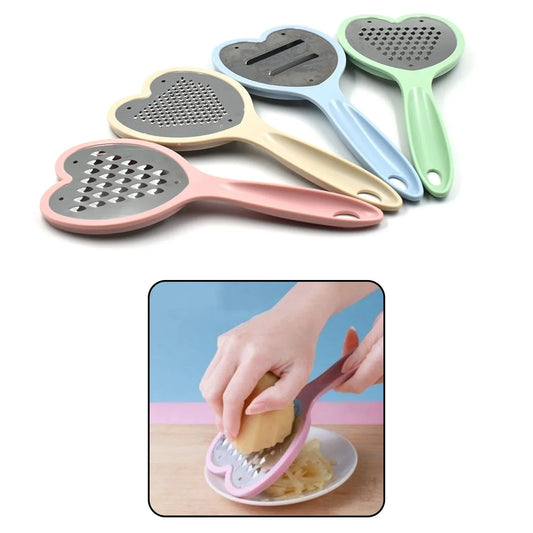 2965 Heart Grater Set And Heart Grater Slicer Used Widely For Grating And Slicing Of Fruits Vegetables Cheese Etc. Including All Kitchen Purposes. - Zidbik