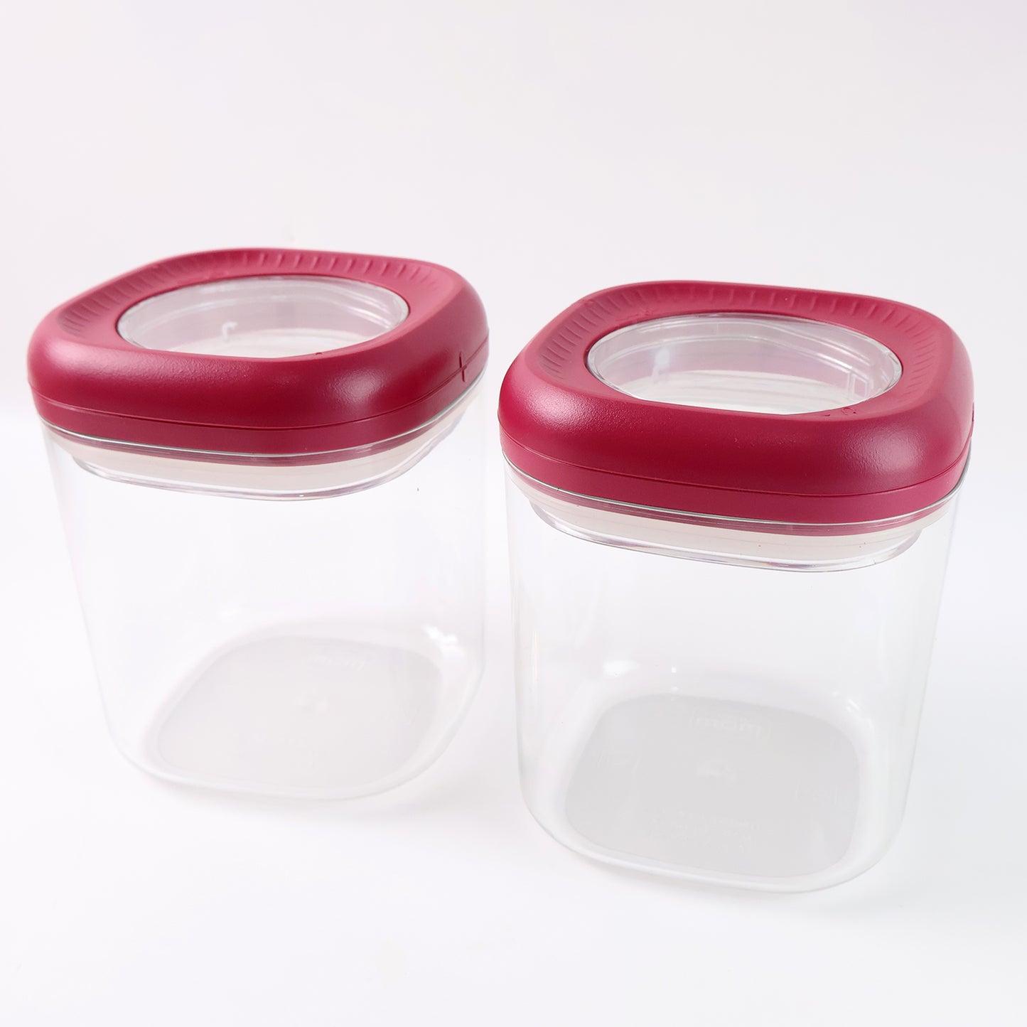 Transparent Twist Lock Kitchen Storage Container Set (Approx 800ml  2pc) - Zidbik