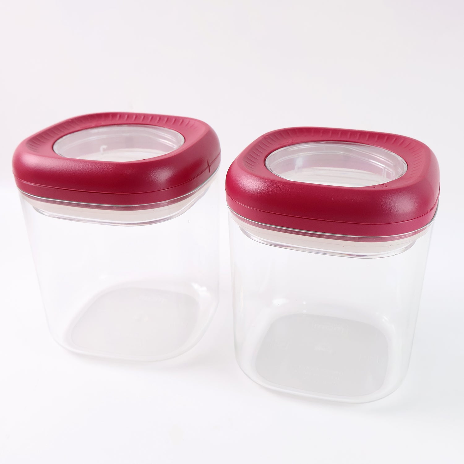 Transparent Twist Lock Kitchen Storage Container Set (Approx 800ml  2pc) - Zidbik