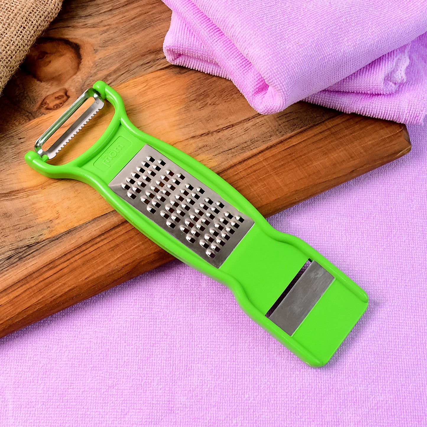 Supermom 3-in-1 Multi-functional Stainless Steel Vegetable  Fruit Peeler (1 Pc) - Zidbik