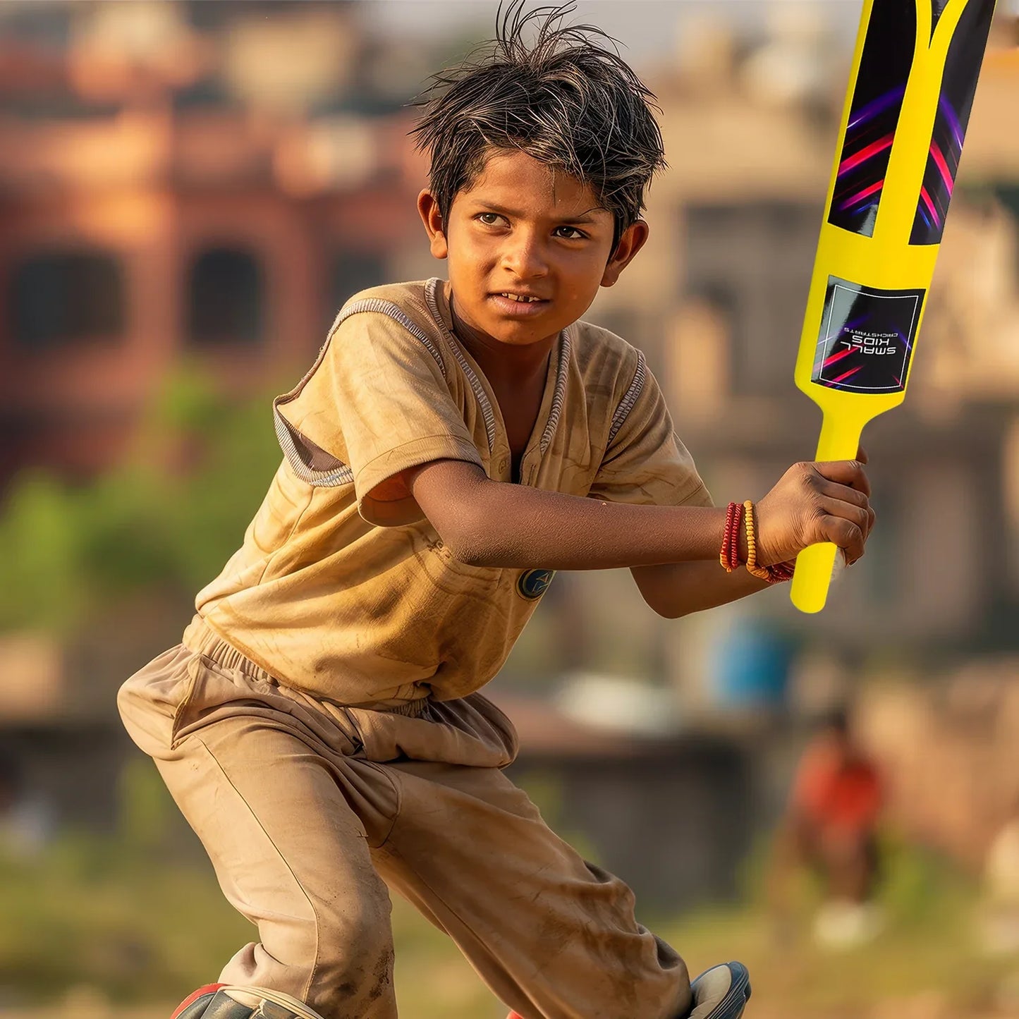Small Cricket Kit For Boys Girls Cricket Set With 1 Cricket Bat 1 Plastic Ball Bails 3 Stumps With Stand Base - Zidbik