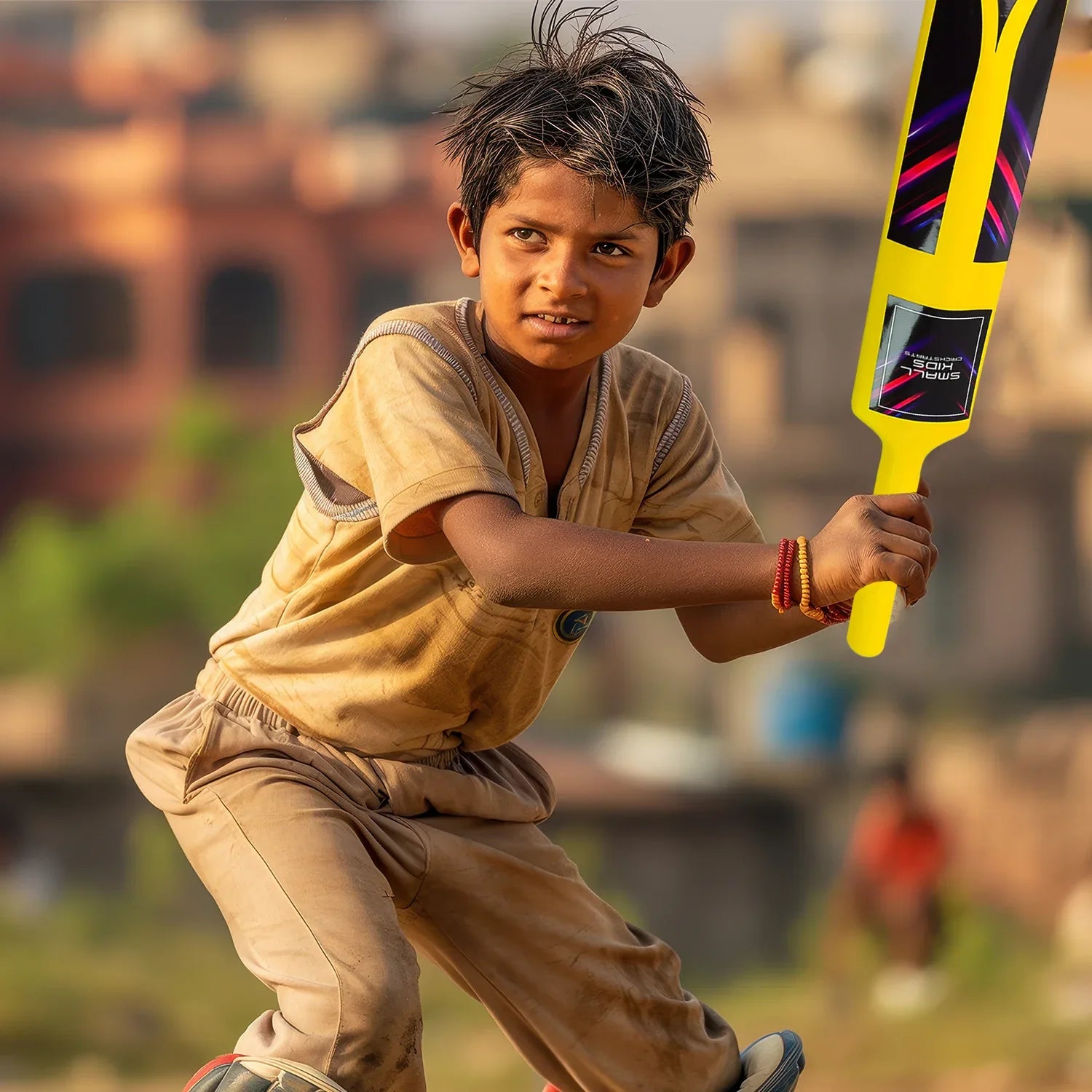 Small Cricket Kit For Boys Girls Cricket Set With 1 Cricket Bat 1 Plastic Ball Bails 3 Stumps With Stand Base - Zidbik