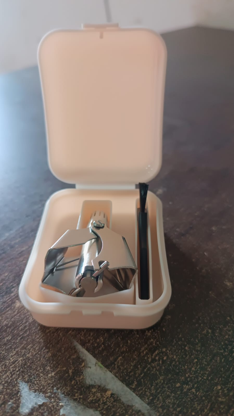 Nose Hair Clipper Stainless Steel Hair Remover (1 Pc  With Brush  Plastic Case) - Zidbik