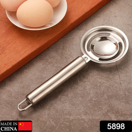 5898 Kitchen Tools Egg Yolk White Separator Stainless Steel Egg White Separator Tools Eggs Yolk Filter Gadgets Kitchen Gadgets Separating Funnel Spoon Egg Divider Tools - Zidbik