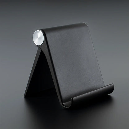 Plastic Foldable Desktop Mobile Stand (1 Pc Black) - Zidbik