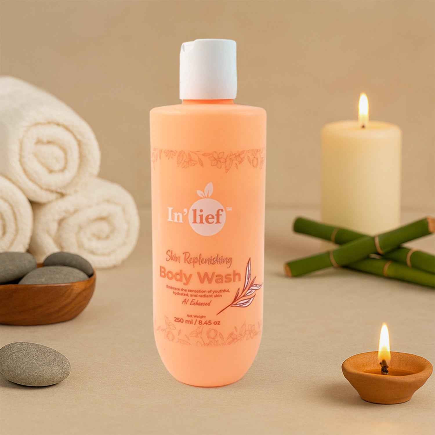 Inlief Nourishing Hydrating Body Wash 250ml - Skin Replenishing Formula