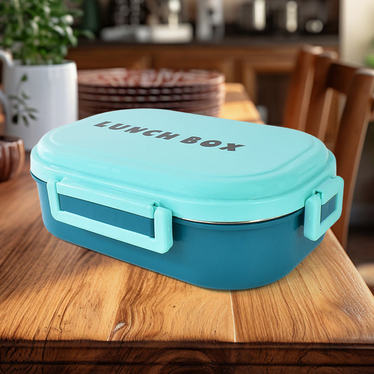 3 In 1 Spicy Bite Stainless Steel Lunch Box With Plastic Small Box  Spoon (1 Set) - Zidbik