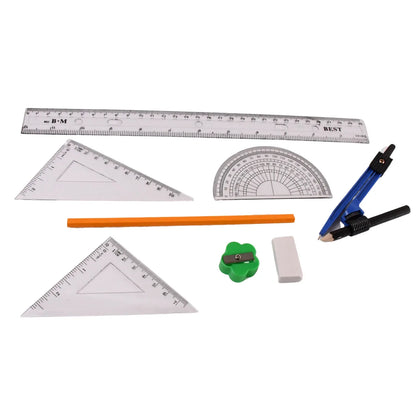 9 In 1 Stationery Set For School Student Office Draft Rulers - Zidbik