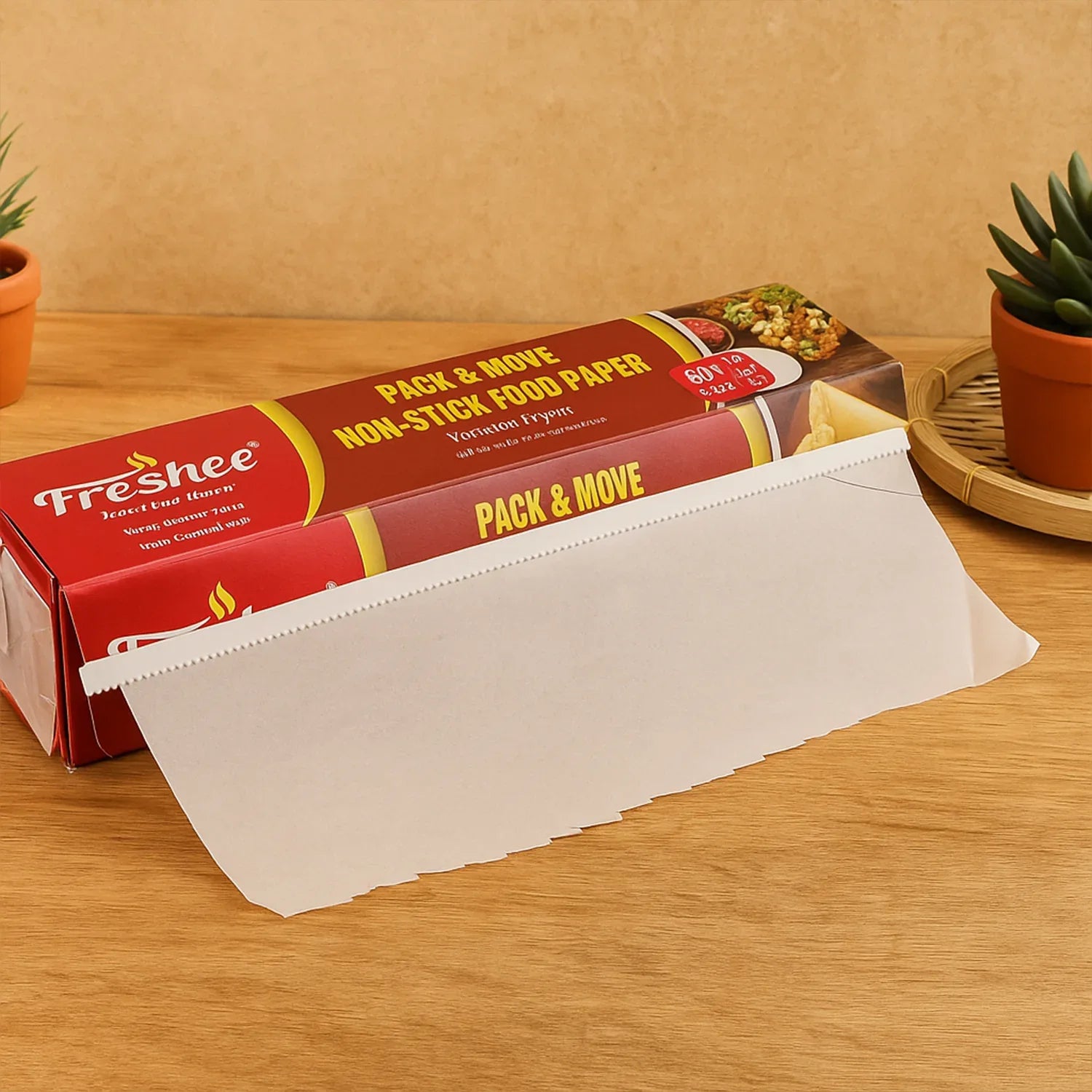 Freshee Pack Move Non-stick Food Paper 40 Meter + 5 Meter Free (Total 45 Meter) - Zidbik