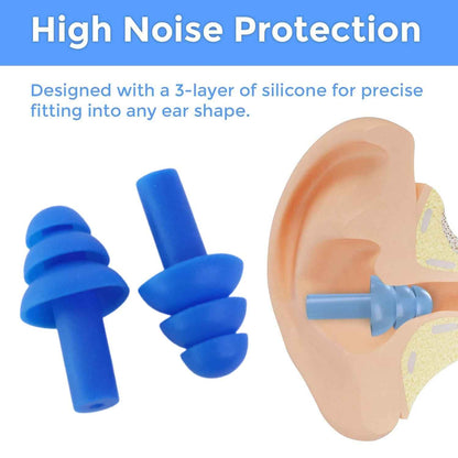 Reusable Silicone Swimming Ear Plugs - (Set) - Zidbik