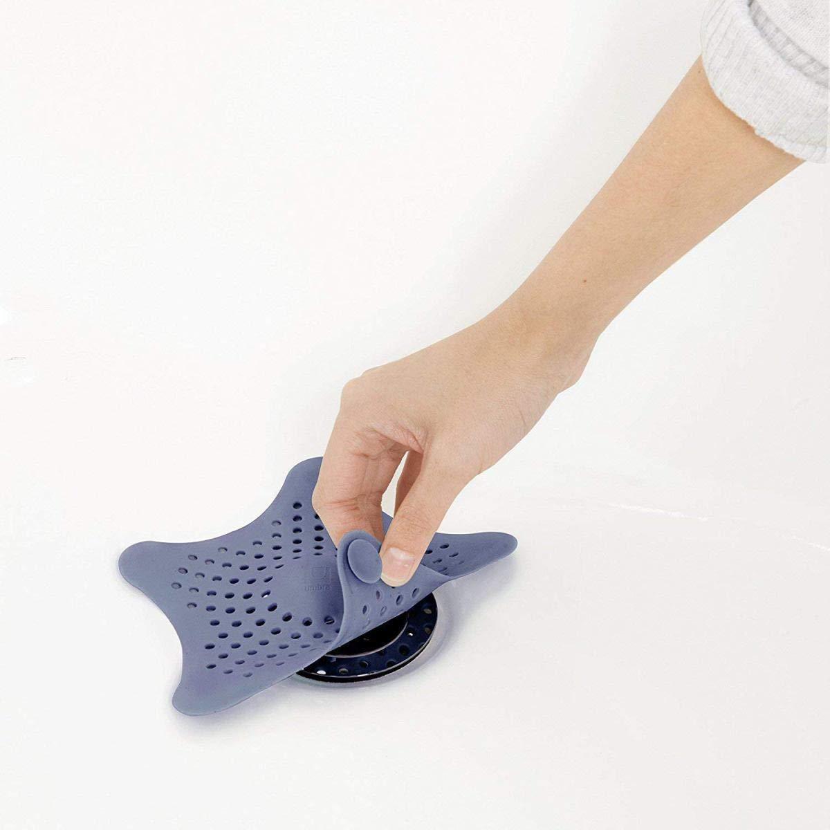 0829 Silicone Star Shaped Sink Filter Bathroom Hair Catcher Drain Strainers For Basin - Zidbik