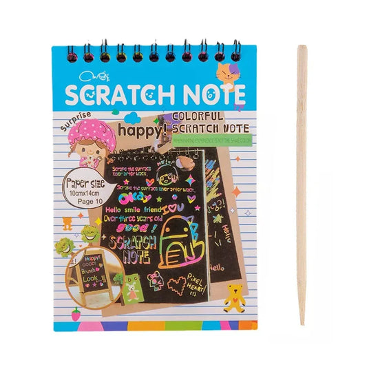4609 Crafts Rainbow Art Scratch Paper Book Sheets 10 Page ( Pack Of 1 ) - Zidbik