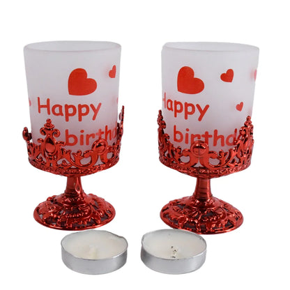 Tealight Holder Stylishly Shaped Candle Diya Stand Plastic Beautiful Design Festival (2 Pc Mix Design) - Zidbik