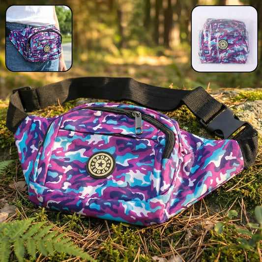 Stylish Camouflage Print Waist Bag (1 Pc) - Zidbik