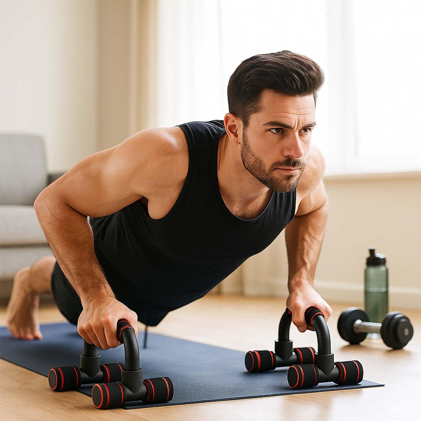 Heavy-duty Push-up Bars Stand For Home Workout - Zidbik