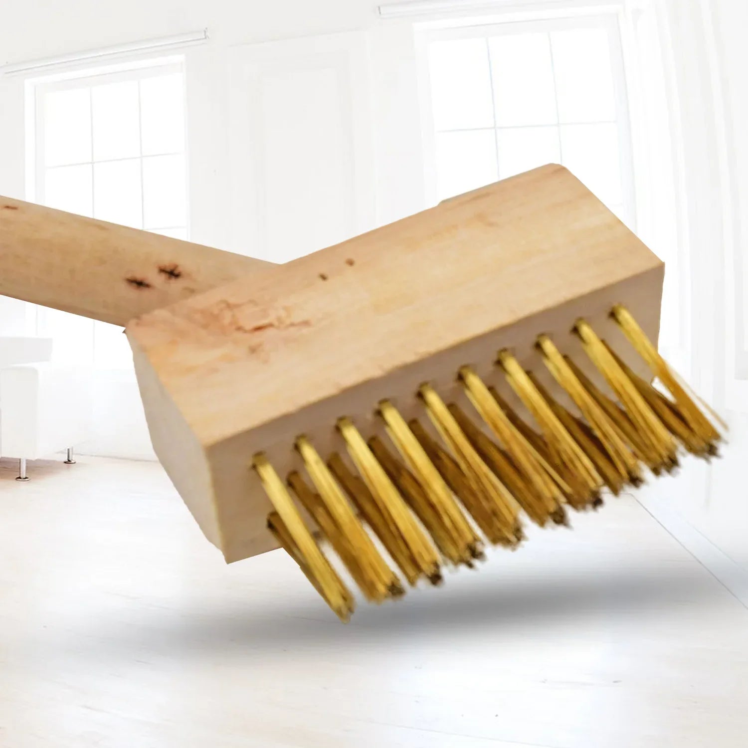 Paving Brush Wooden Block Paving Brush Patio Weed Remover Tool (1 Pc) - Zidbik