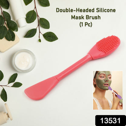 2 In 1 Double-headed Silicone Face Mask Brush (1 Pc) - Zidbik