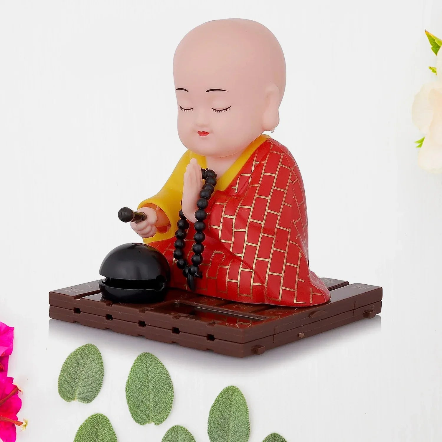 Solar Powered Sitting Buddha Statue Moving Head And Hand (1 Pc Medium) - Zidbik