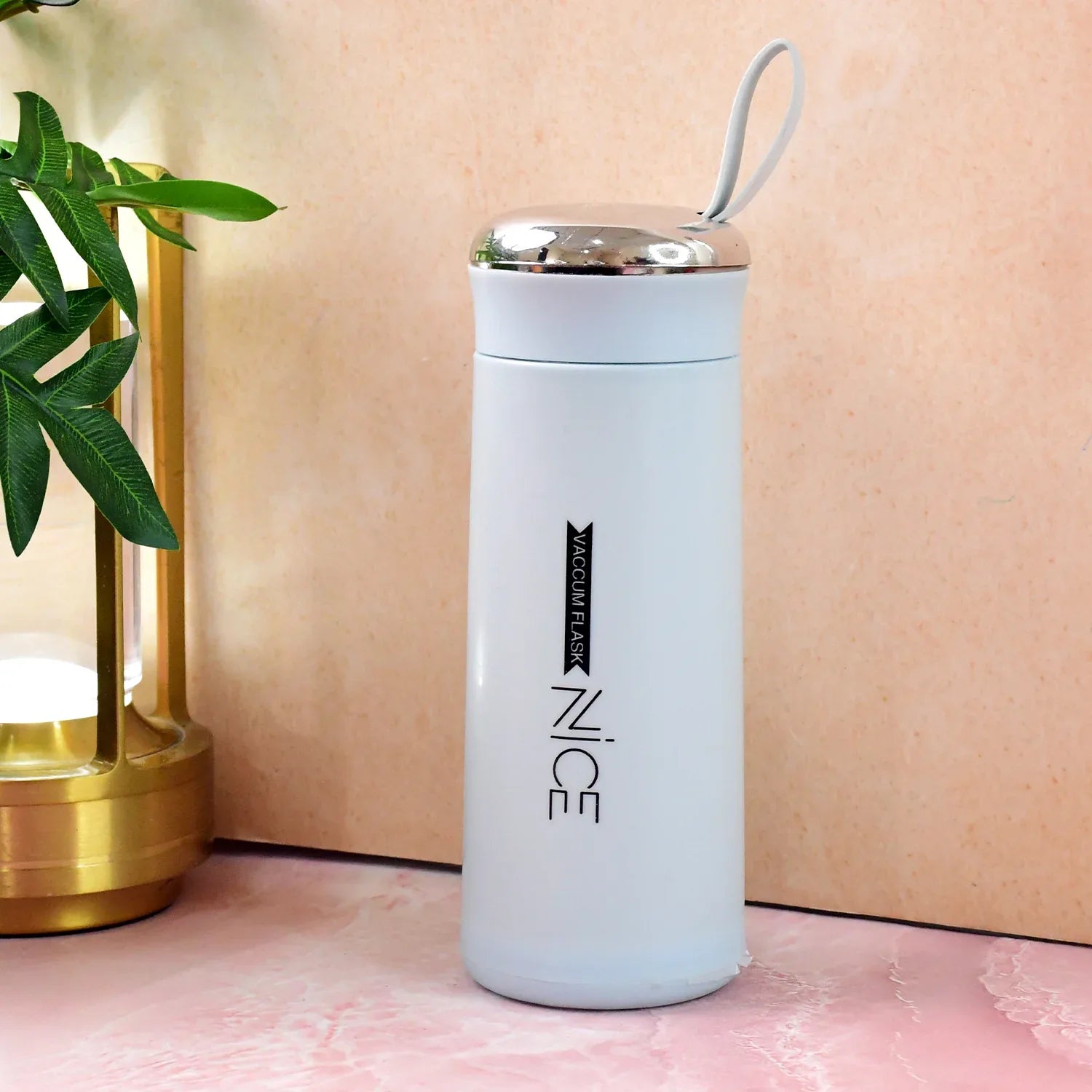 Water Bottle 400ml Leak Proof Glass Water Bottle With Daily Water Intake For Gym And Children Nice Bottle (1 Pc  Light Blue Color) - Zidbik