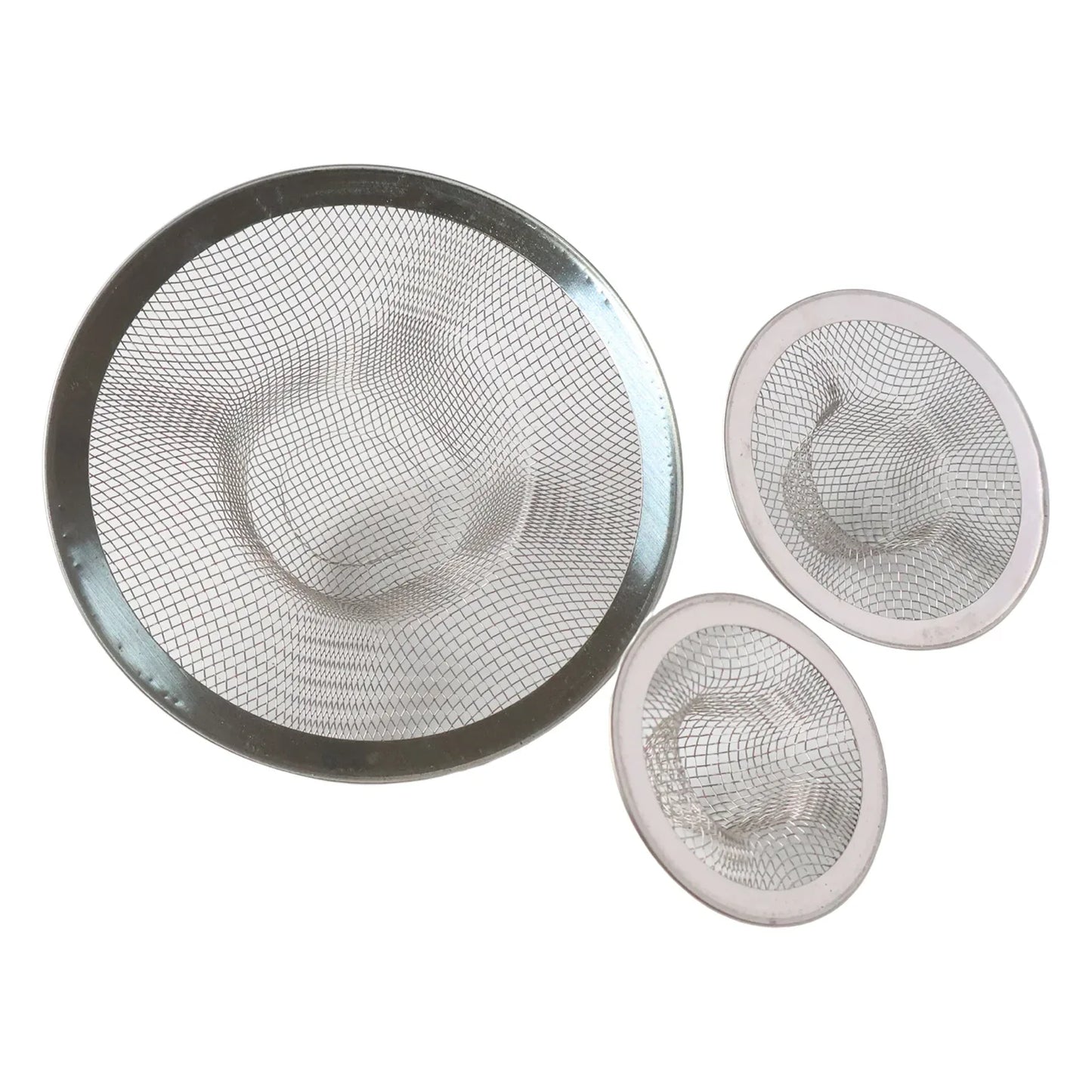 Stainless Steel Sink Drain Strainer Set (3 Pc) - Zidbik