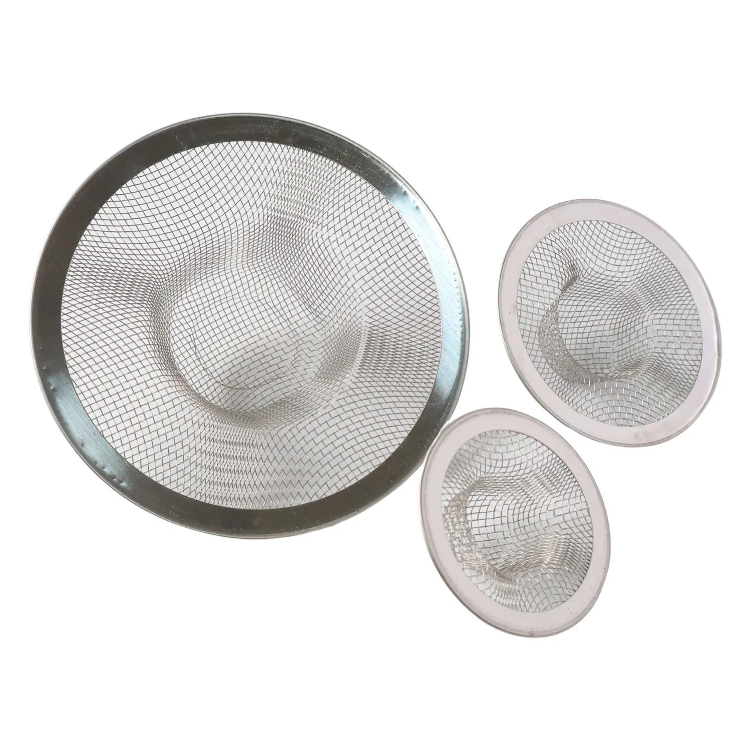 Stainless Steel Sink Drain Strainer Set (3 Pc) - Zidbik