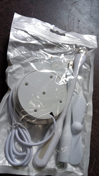 Portable Mini Usb Fan Usb Ligh  Usb 3 Hub  Port Combo - Zidbik