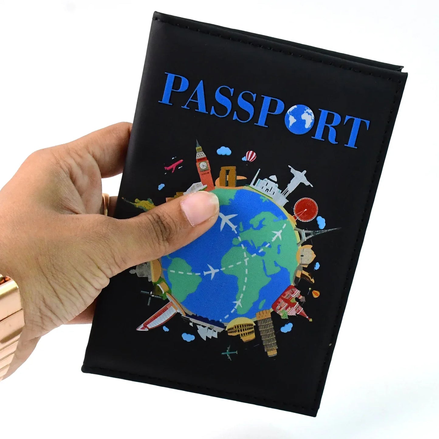 Stylish Printed Passport Holder Cover (1 Pc) - Zidbik