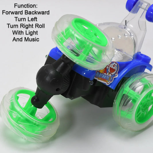 4482 Rechargeable 360 Degree Stunt Rolling Remote Control Car With Colourful 3d Lights And Music For Kids - Zidbik