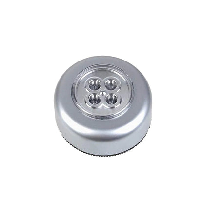 1716 4 Led Battery-powered Wireless Night Light Stick Tap Touch Lamp Stick-on Push Light For Closets Cabinets Counters Or Utility Rooms Cordless Touch Light - Zidbik
