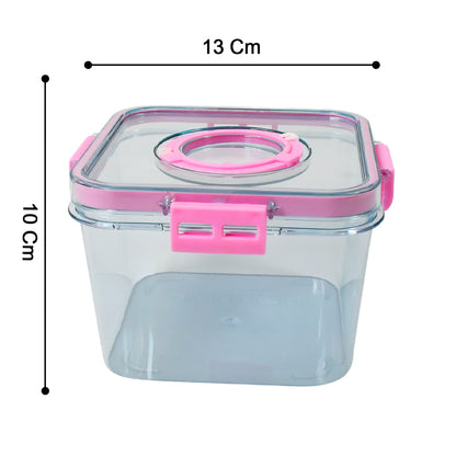 8262 High Quality Plastic Food Storage Container Clear Washable Refrigerator Food Box Food Container Fruit Box Container With Lid (1400 Ml) - Zidbik