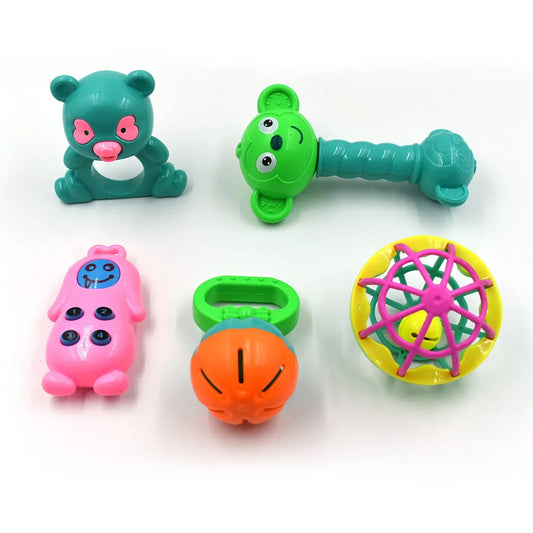 1938 At38 5pc Rattles Baby Toy And Game For Kids And Babies For Playing And Enjoying Purposes. - Zidbik